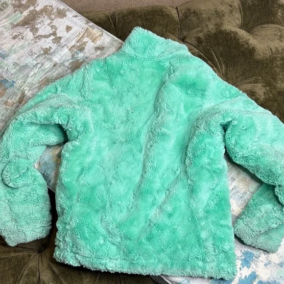 The North Face Kids reversible Fleece Puffer Jacket size 7/8 - Picture 4 of 9